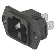 6120-5, SGE GST, PG07, Gerätesteckerkombielement 10A Frontplatte s/w