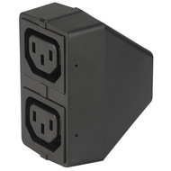 4741  Power cord with 1 IEC connector C14 and 2 appliance outlets F shuttered from front side