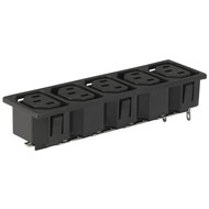 0909 Power Strip for snap-in mounting 5 appliance outlets F Snap-in mounting from front side en IM0005543