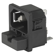 6220 IEC connector C14 with fuse holder 2-pole Snap-in mounting from front side Solder or quick connect terminals en IM0005589
