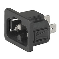 6120-3, SGE GST, PG07, Gerätesteckerkombielement 10A Frontplatte s/w