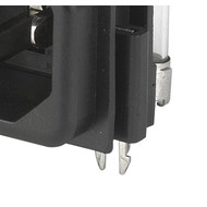 GSF1  Metal snaps Version, Detail view IEC connector C14 with fuse holder 1- or 2-pole Sandwich/rear-side