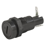 FIN  Geschlossener Sicherungshalter 5 x 20 mm mit Schlitz schwarz