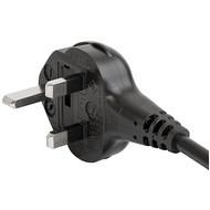 2343  Power Supply Cord with UK Power (Mains) Plug 3-pole, Angled