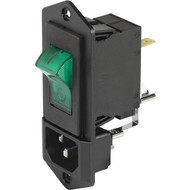 6145  Screw-on from front side Rocker illuminated green