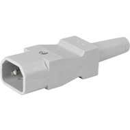 9009  Rewireable connector grey straight