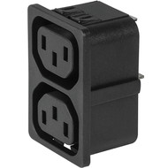 4751  4751 with 2 ganged outlets in black