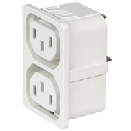 4751  4751 with 2 ganged outlets in white