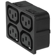 4751  4751 with 4 ganged outlets in black