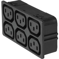 4751  4751 with 6 ganged outlets in black