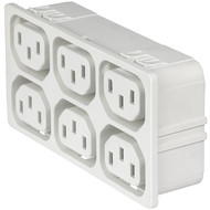 4751  4751 with 6 ganged outlets in white