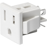 NR021  NEMA line Outlet 5-15R tamper resistant, Snap-in Mounting, Front Side, Solder Terminal