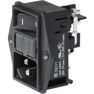 DD11  IEC Appliance Inlet C14 with Line Switch 2-pole, Fuseholder 1- or 2-pole