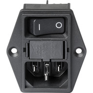 DD11  IEC Appliance Inlet C14 with Line Switch 2-pole, Fuseholder 1- or 2-pole