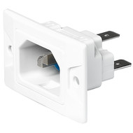 6080  IEC Appliance Inlet C14/C18, Screw-on mounting, Front side,Quick-connect