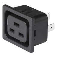 4792  IEC Appliance Outlet J, Snap-in, Front Side, Quick-connect Terminal