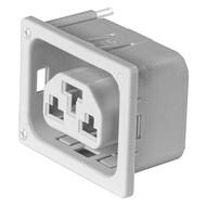 4763  Appliance Outlet F/J, with or w/o integrated Light Pipes, PCB terminals