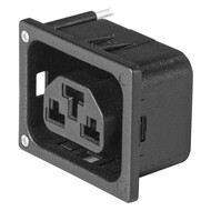 4763  Appliance Outlet F/J, with or w/o integrated Light Pipes, PCB terminals