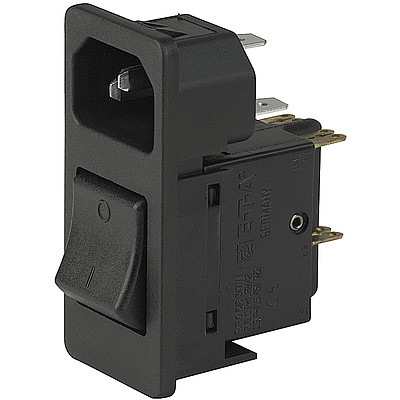 7764  IEC Appliance Inlet C14 with Circuit Breaker