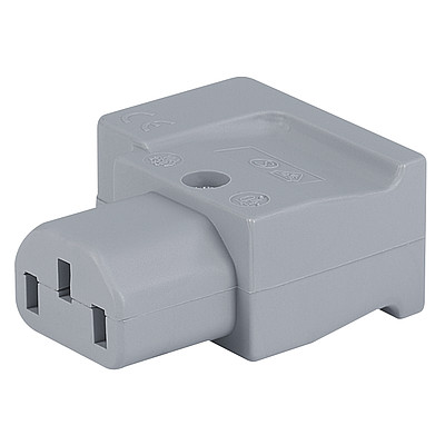 4013  IEC Connector C13, Rewireable, Angled
