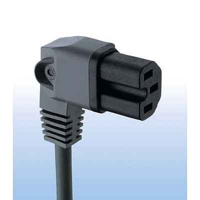 3368  Power Cord with IEC Connector C15, Angled, 120°C