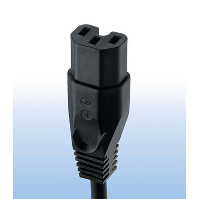 3366  Power Cord with IEC Connector C15, Straight, 120°C