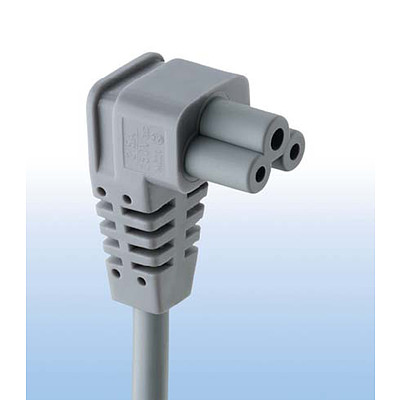 2512  Power Cord with IEC Connector C5, Angled