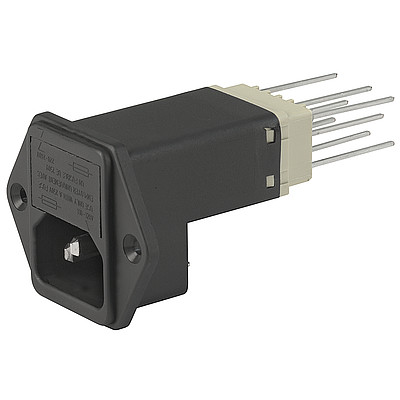 1067  IEC Gerätestecker C14 oder C18 mit Spannungswähler und Sicherungshalter 1- oder 2-polig