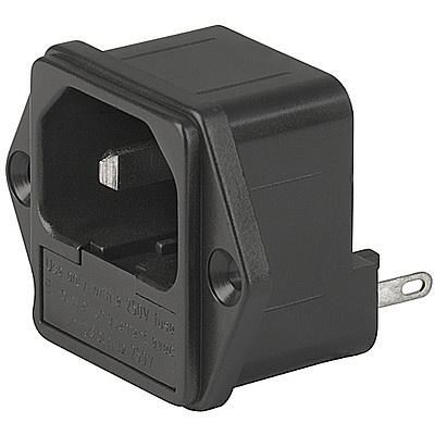 1066  IEC Appliance Inlet C18 with Fuseholder 1- or 2-pole