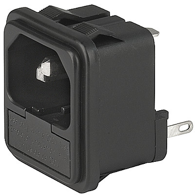 1064  IEC Appliance Inlet C14 or C18 with Fuseholder 1- or 2-pole