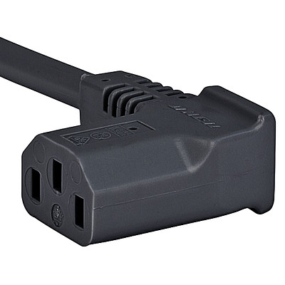 0311  Power Cord with IEC Connector C13, Angled