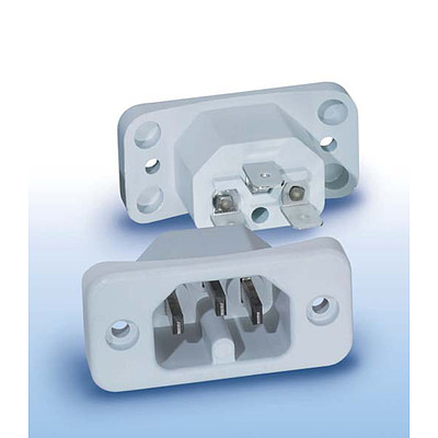 0167  IEC Appliance Inlet C16, Screw-on Mounting, Front Side, Quick-connect or Screw-on Terminal