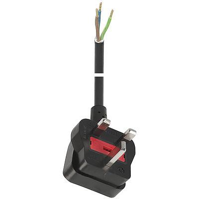 2343  Power Supply Cord with UK Power (Mains) Plug 3-pole, Angled