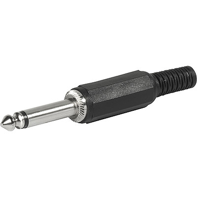 4833.1210 Audio Plug 6.3 mm with solder terminal  2 pole  isolated and straight en IM0005011
