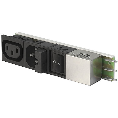 Felcom 54 Geraetesteckerkombielement mit Geraetestecker  Geraeteeinbaudose  Sicherungsschublade  Netzschalter und Netzfilter de IM0005162