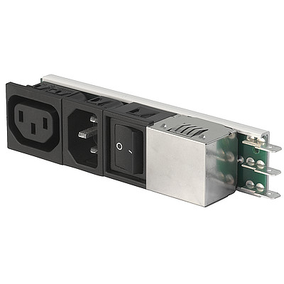Felcom 54  Power Entry Module with Appliance Inlet, Appliance Outlet, Line Switch and EMC Filter