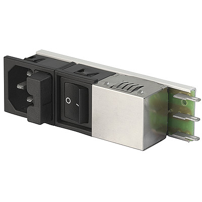 Felcom 54  Power Entry Module with Appliance Inlet, Fuse Drawer, Line Switch and EMC Filter