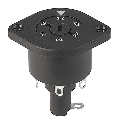 SWG  Voltage selector switch with fuseholder, 6 stages, step switch, panel mounting