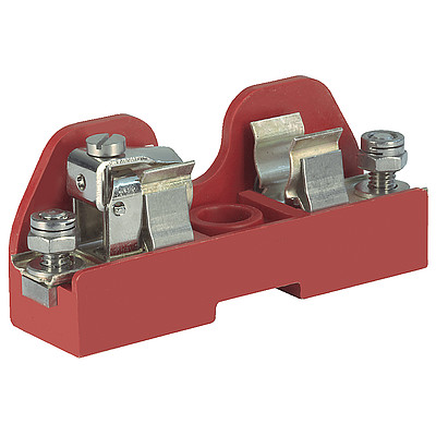 231756R  Fuseholder Open Design, 14.3 x 51 mm, Screw Clamp, red