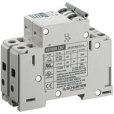 AS168XAC2  Motorschutzschalter / Geräteschutzschalter thermisch-magnetisch, 2-polig