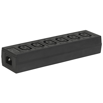 4740  Verteilleiste mit IEC Gerätestecker C14 schwarz