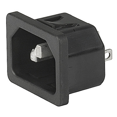 6100-4 6100-4 - IEC connector C14  snap-in mounting from frontside with solder- or quick-connect terminal en IM0005608