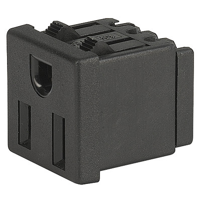 0710  NEMA line Outlet 5-15R, Snap-in Mounting, Front Side, IDC- or Quick-connect Terminal