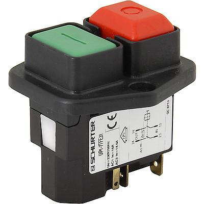 UP1 Pushbutton  Undervoltage protection switch, Push button actuation, 2-poles