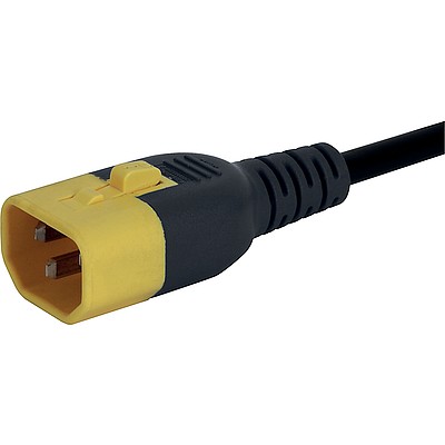 6051.2037  IEC Netzweiterverbindungsleitung mit IEC Gerätesteckdose C13, V-Lock, gerade