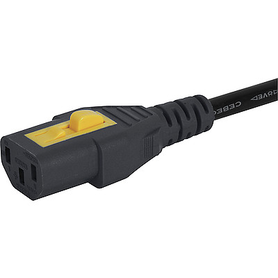3-100-355  IEC Interconnection Cord with IEC Connector C13, V-Lock, straight