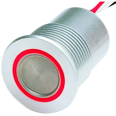 PSE NO 24  Rote Ringbeleuchtung Aluminium mit Litzenanschluss