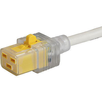 6051.2131  IEC Appliance Outlet C19 V-Lock cord retaining white