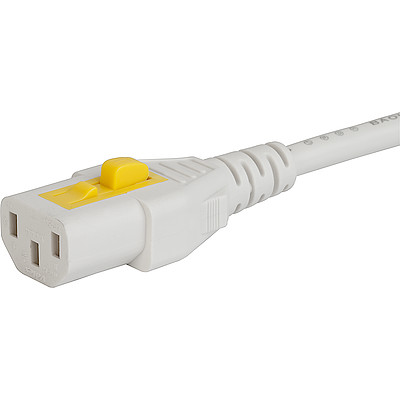 6051.2094 IEC appliance outlet C13 V-Lock cord retaining white en IM0012807