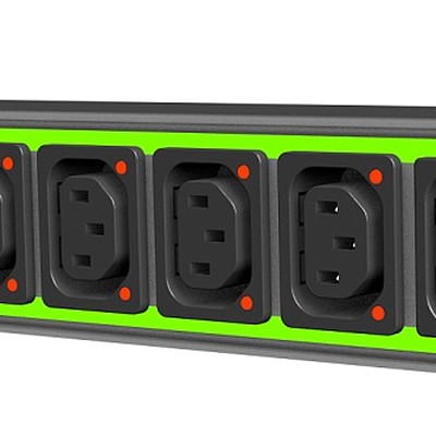 6600-5  Example PDU with integrated light Pipes
